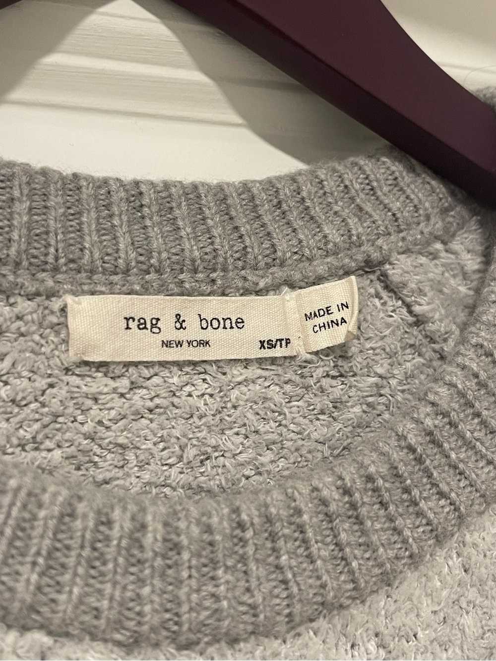 Rag & Bone Valerie Merino Wool Sweater Pullover Chenille Women's Size XS Gray - Picture 6 of 7